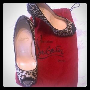 Christian Louboutin leopard print heels